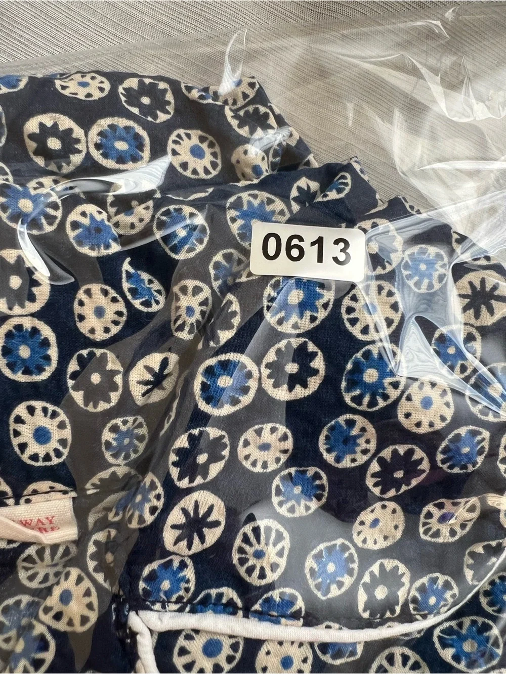 J Crew Womens M Cotton Pajama Shirt Blue Floral Print Camp Collar Piped
